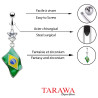 Piercing nombril pendentif drapeau Brésil - Tarawa.com