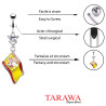 Piercing nombril drapeau de l'espagne - Tarawa.com