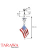Piercing nombril drapeau Américain - Tarawa.com