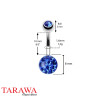Piercing nombril Multi cristaux Autrichien - Tarawa.com
