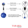 Piercing nombril Multi cristaux Autrichien - Tarawa.com