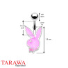 Piercing nombril play boy 1.2mm couleur rose - Tarawa.com