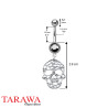 Piercing nombril Tête de mort articulé - Tarawa.com
