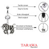 Piercing nombril pendentif zèbre banane - Tarawa Piercing