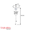 Piercing nombril pendentif papillon cristal - Tarawa piercing
