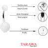 Piercing nombril bille acylique blanche - Piercing Tarawa.com
