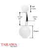Piercing nombril bille acylique blanche - Piercing Tarawa.com