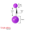 Piercing nombril violet Fluo - Piercing Tarawa.com