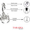 Piercing nombril Scorpion double en acier - Tarawa.com