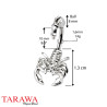 Piercing nombril Scorpion double en acier - Tarawa.com