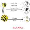 Piercing Nombril fluo zébré noir et jaune - Piercing Tarawa.com