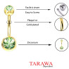 Micro piercing nombril en plaqué or doucle cristal vert - Tarawa.com
