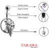 Piercing nombril sorcière étoile cristal - Tarawa.com