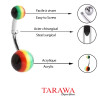 Piercing nombril Rasta acrylique - Tarawa.com