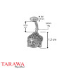 Piercing nombril bouddha acier - Tarawa.com