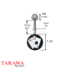 Piercing nombril logo poker acier - Tarawa.com