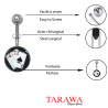 Piercing nombril logo poker acier - Tarawa.com