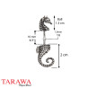 Piercing nombril double motif Hippocampe - Tarawa.com
