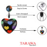 Piercing nombril acrylique coeur noir - Tarawa piercing
