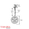Piercing nombril logo étoile acier - Tarawa.com