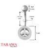Piercing nombril Peace and love acier - Tarawa.com