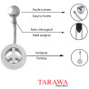 Piercing nombril Peace and love acier - Tarawa.com
