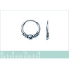 Boucle d’oreille anneau en argent 925 rodhié – Élégance sculptée Tarawa - Vendu à l'unité