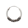 Boucle d’oreille anneau argent 925 rodhié style ethnique - Vendu à l'unité