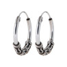 Boucle d’oreille anneau argent 925 rodhié style ethnique - Vendu à l'unité