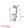 Piercing nombril étoile 7mm blanc - Piercing Tarawa