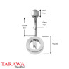 Piercing nombril éclaire acier - Tarawa.com
