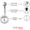 Piercing nombril éclaire acier - Tarawa.com