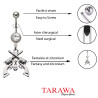 Piercing nombril double revolver - Tarawa.com