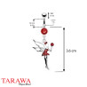 Piercing nombril fée clochette cristal rouge - Tarawa piercing