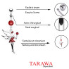 Piercing nombril fée clochette cristal rouge - Tarawa piercing
