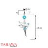 Piercing nombril fée clochette cristal turquoise - Tarawa piercing