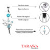 Piercing nombril fée clochette cristal turquoise - Tarawa piercing