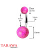 Piercing nombril bille galaxie - Tarawa piercing