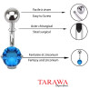 Piercing nombril solitaire turquoise 5mm - Tarawa.com