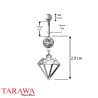 Piercing nombril pendentif Diamant - Tarawa.com