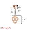 Piercing nombril Clef or rose - Tarawa.com