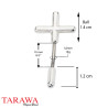 Piercing nombril croix - Tarawa.com