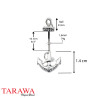 Piercing nombril ancre marine double - Tarawa.com