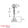 Piercing nombril Titane Cristal Triangle - Tarawa.com
