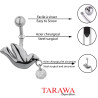 Piercing nombril colombe Acier - Tarawa.com