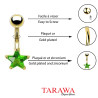 Piercing nombril étoile doré cristal Vert - Tarawa.com