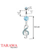 Piercing nombril cléf de Sol strass - Tarawa.com