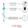Piercing nombril chandelier Bleu  - Tarawa piercing