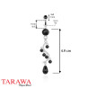 Piercing nombril chandelier noir  - Tarawa piercing