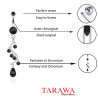 Piercing nombril chandelier noir  - Tarawa piercing